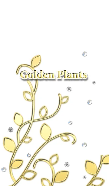 [LINE着せ替え] Golden Plants ホワイトの画像1