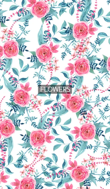 [LINE着せ替え] water color flowers_83の画像1