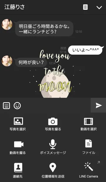 [LINE着せ替え] i love you to the moon and backの画像4