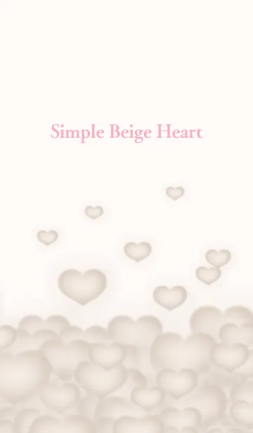 [LINE着せ替え] Simple Beige Heartの画像1