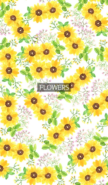 [LINE着せ替え] water color flowers_92の画像1