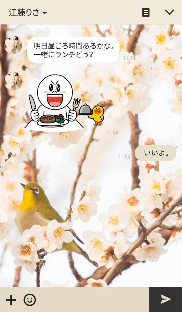 [LINE着せ替え] さくらとメジロの画像3
