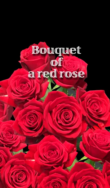 [LINE着せ替え] Red rose バラの花束の画像1