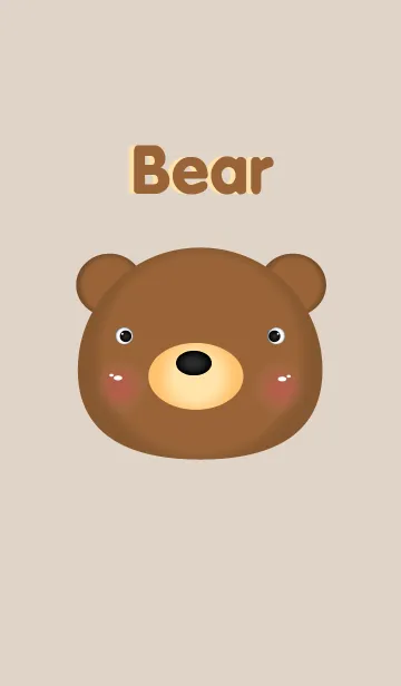 [LINE着せ替え] Simple Bear theme (Brown)の画像1