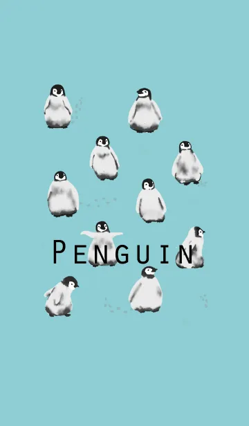 [LINE着せ替え] シンプルなペンギンたちの画像1
