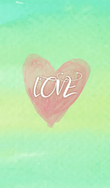 [LINE着せ替え] water color_heartの画像1