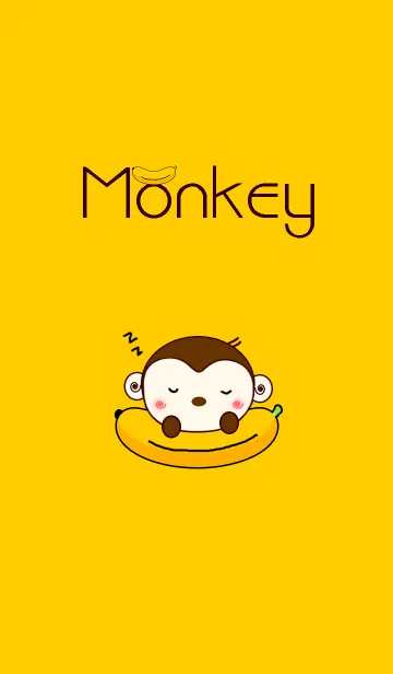 [LINE着せ替え] Monkey wiht bananas 2の画像1