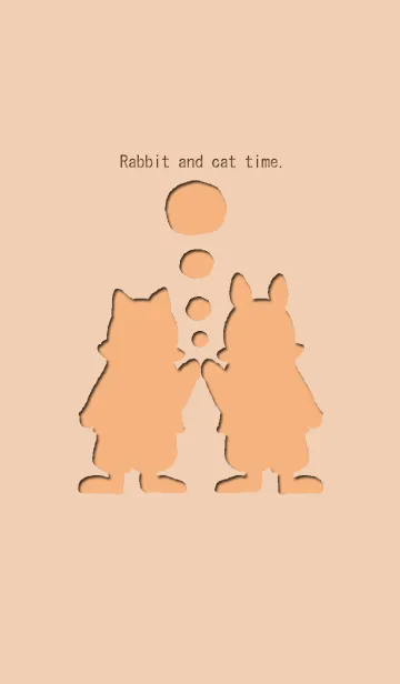 ウサギとネコの時間の着せ替えメイン画像