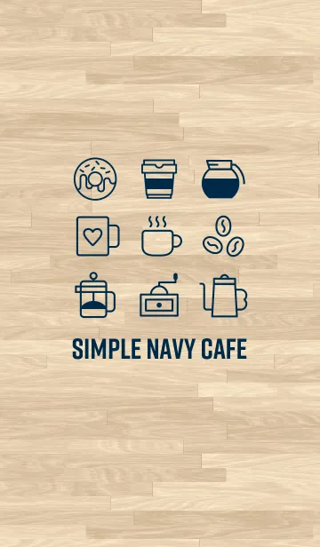 [LINE着せ替え] Simple Navy Cafeの画像1