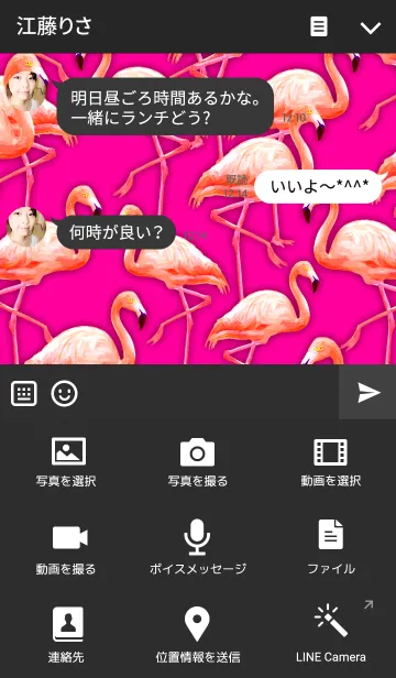 [LINE着せ替え] Flamingo！ Flamingo！ Flamingo！ kaiの画像4