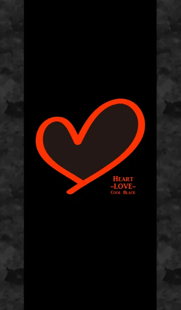 [LINE着せ替え] Heart -LOVE- Cool Blackの画像1