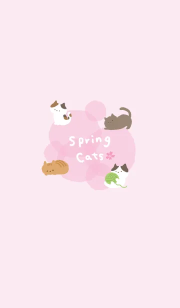 [LINE着せ替え] Spring catsの画像1