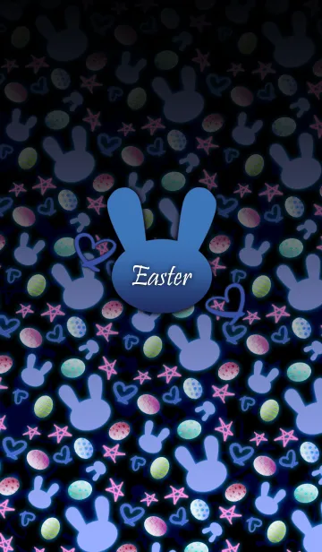 [LINE着せ替え] Easter -Blue rabbit-の画像1
