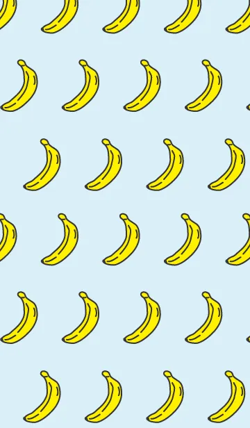 [LINE着せ替え] バナナ-水色-の画像1