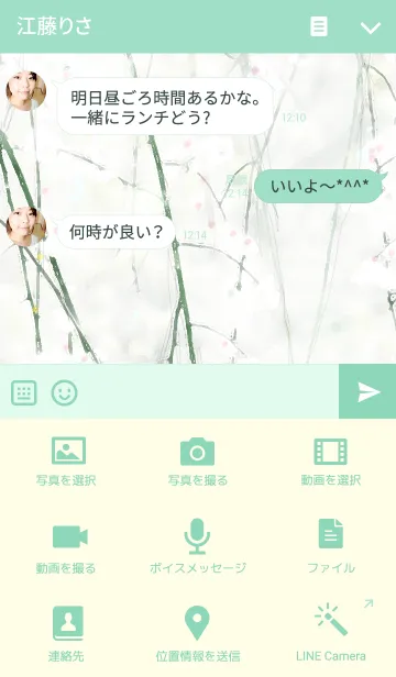 [LINE着せ替え] 水彩花 Happy blossoms4 桃源郷の画像4