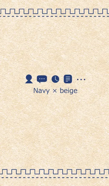 [LINE着せ替え] Navy × beigeの画像1