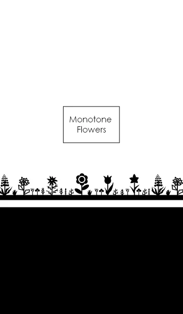 [LINE着せ替え] Monotone Flowersの画像1