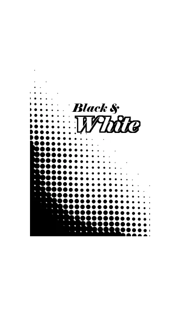 [LINE着せ替え] Black ＆ White (Dot)の画像1