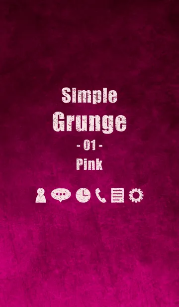 [LINE着せ替え] シンプル グランジ 01 ピンクの画像1