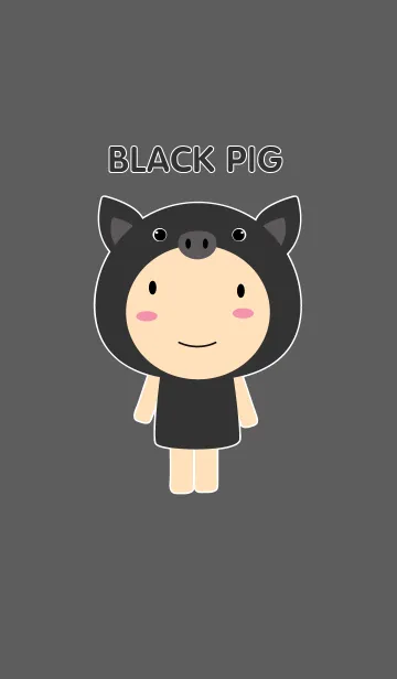 [LINE着せ替え] Boy Black Pig themeの画像1