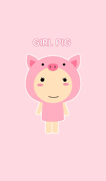 [LINE着せ替え] Girl Pig theme v.2の画像1