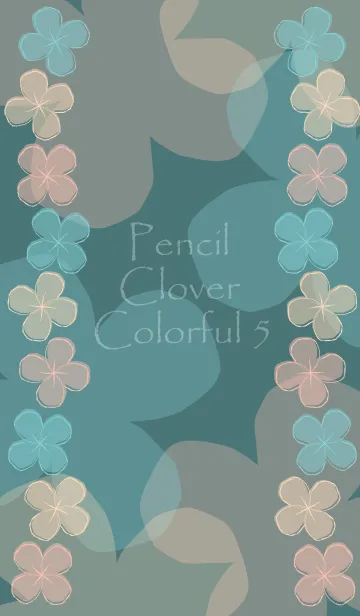 [LINE着せ替え] Pencil Clover Colorful 5の画像1