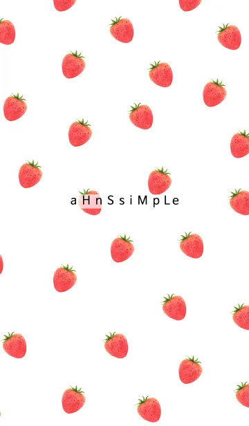 [LINE着せ替え] ahns simple_017_strawberryの画像1
