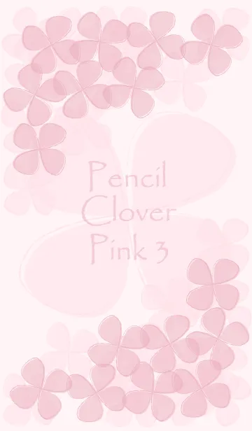 [LINE着せ替え] Pencil Clover Pink 3の画像1