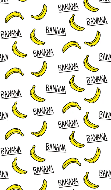 [LINE着せ替え] ばなな-ホワイト-の画像1