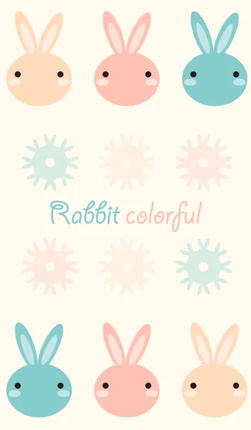[LINE着せ替え] Rabbit colorfulの画像1