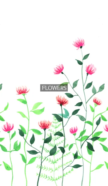 [LINE着せ替え] water color flowers_104の画像1
