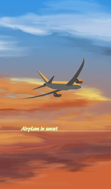 [LINE着せ替え] Airplane in Sunsetの画像1