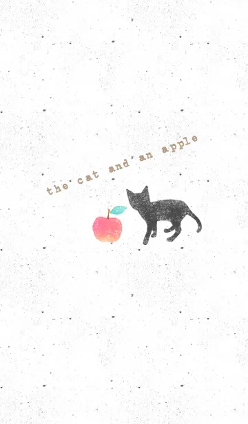 [LINE着せ替え] 黒猫と林檎の画像1