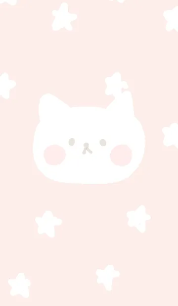 [LINE着せ替え] 可愛い白猫ピンクの画像1