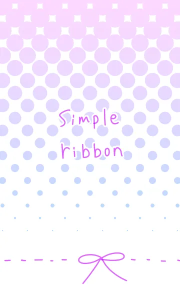 [LINE着せ替え] simple ribbon -purple-の画像1