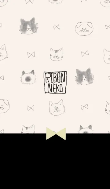 [LINE着せ替え] リボンとネコの画像1