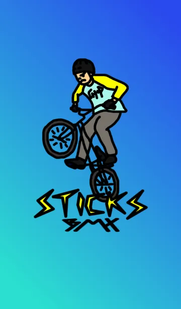 [LINE着せ替え] スティックスはBMXも好きの画像1