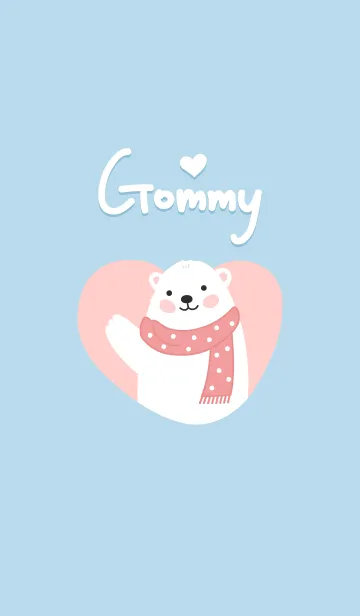 [LINE着せ替え] Gommy : sweet polar bear themeの画像1