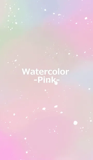 [LINE着せ替え] Watercolor -ピンク-の画像1