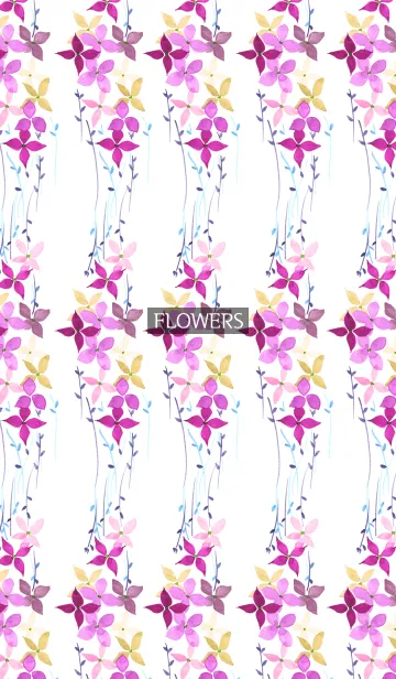 [LINE着せ替え] water color flowers_102の画像1