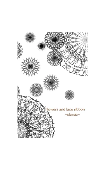[LINE着せ替え] お花とリボンレース-クラシック-の画像1
