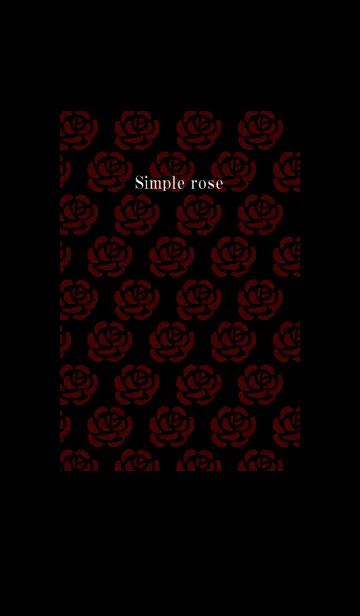 [LINE着せ替え] シンプル ローズ ブラックの画像1