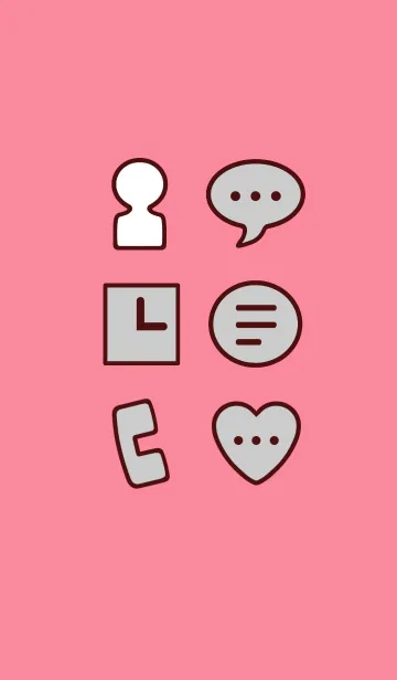 [LINE着せ替え] SIMPLE ICON 02 PINKの画像1