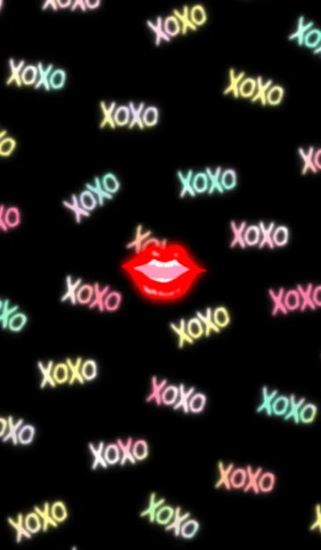 [LINE着せ替え] XOXO～唇＆ハート～の画像1
