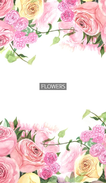 [LINE着せ替え] water color flowers_113の画像1