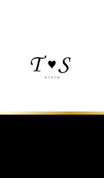 [LINE着せ替え] Initial T♡Sの画像1