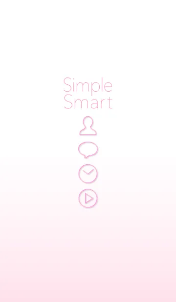 [LINE着せ替え] シンプル スマート -スプリング ピンク-の画像1