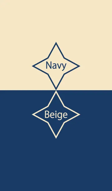 [LINE着せ替え] Navy ＆ Beige Simple design 14の画像1
