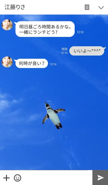 [LINE着せ替え] Flying Penguinの画像3