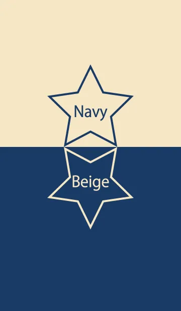 [LINE着せ替え] Navy ＆ Beige Simple design 15の画像1